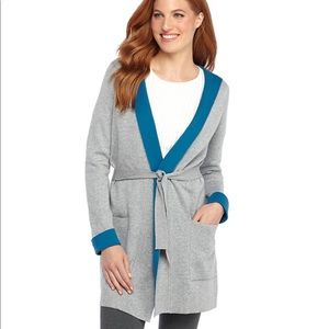 NWT The Limited hooded tie sweater jacket L